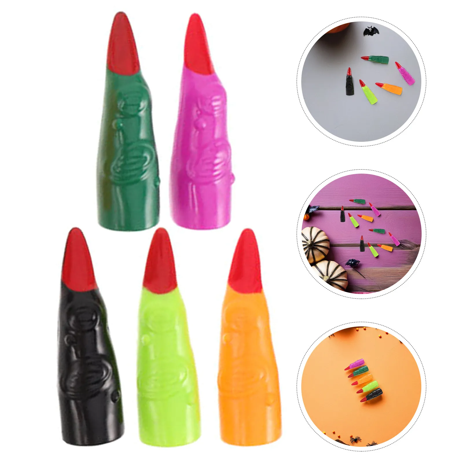 

35Pcs Halloween Witch Finger Nail Props Realistic Spooky Claws for Teens Adults Cosplay Nail Tips Party Props Gothic Punk