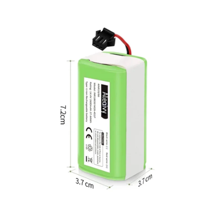 18650 Battery Pack 14.4V 2.6Ah for Cecotec Conga Excellence 950 1090 Ecovacs Deebot DN621 601 Eufy RoboVac 35C Panda i7 V710