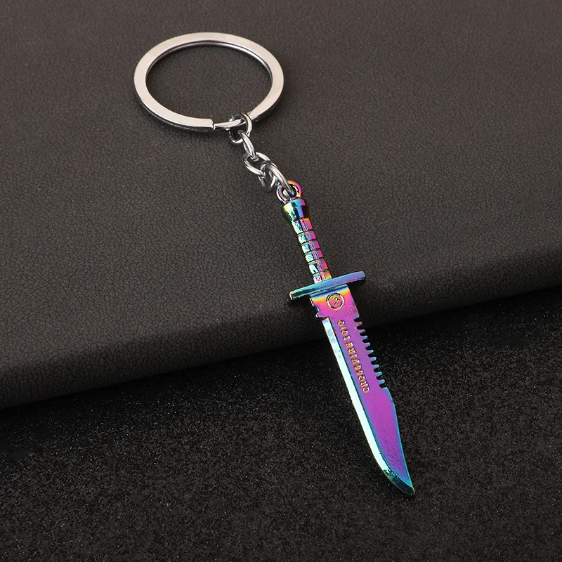 Mini Valorant  Melee Reaver 2.0 Karambit Keychain Game Peripheral Samurai Dagger Model Metal Key Ring Pendant Jewelry Male Gift view 5
