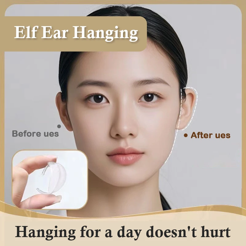 1pair Elf Earhook V-Face Wearable Ear Stand Reusable Strong Support Fixed Invisible Earrings Protruding Prominent Correction