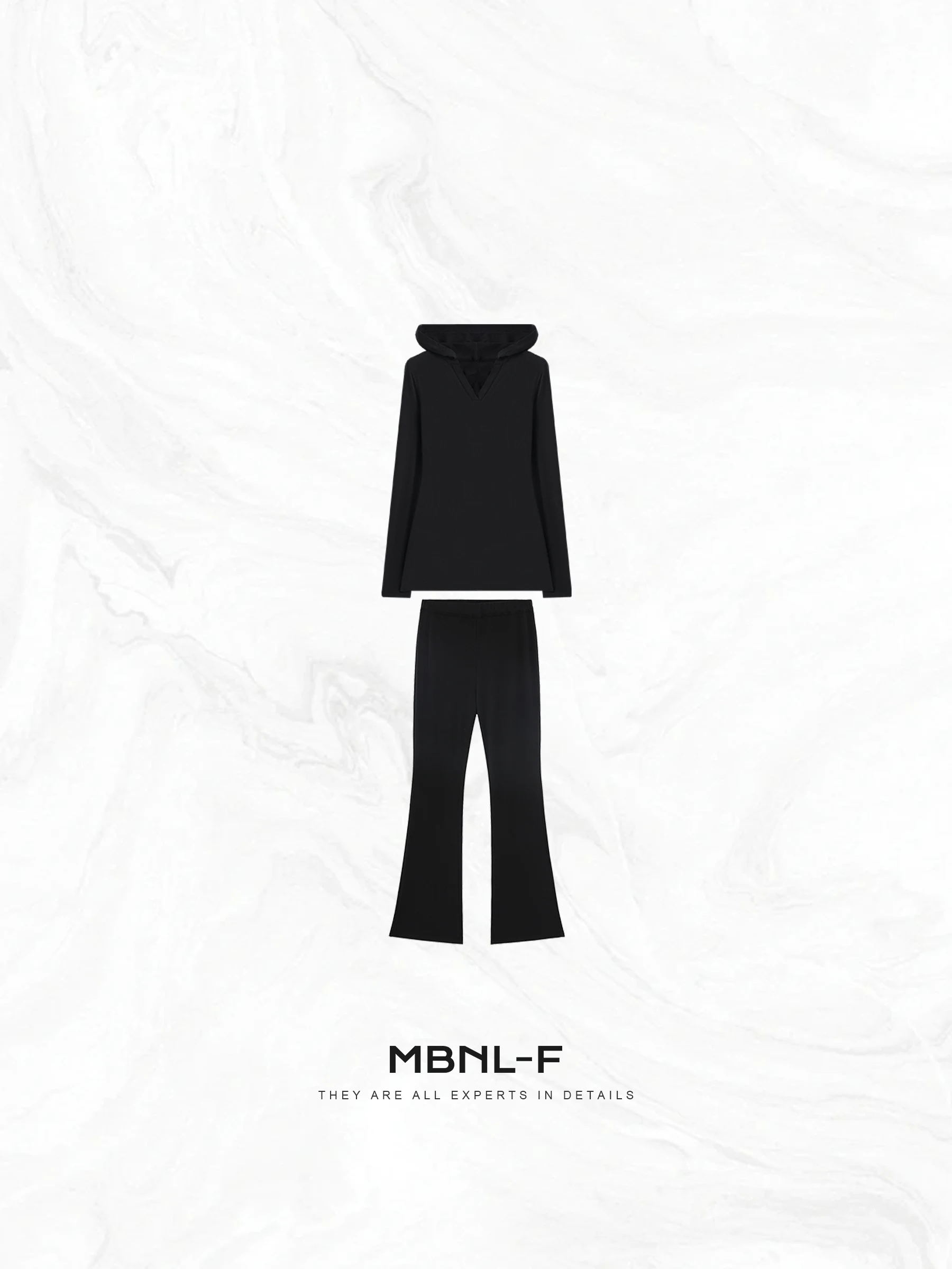 

Комплект MBNLF Cloud Touch: Расслабляющий и стройнящий V-образный худи и брюки для женщин, модель XMXTZ592, весна 2025, премиальная женская одежда