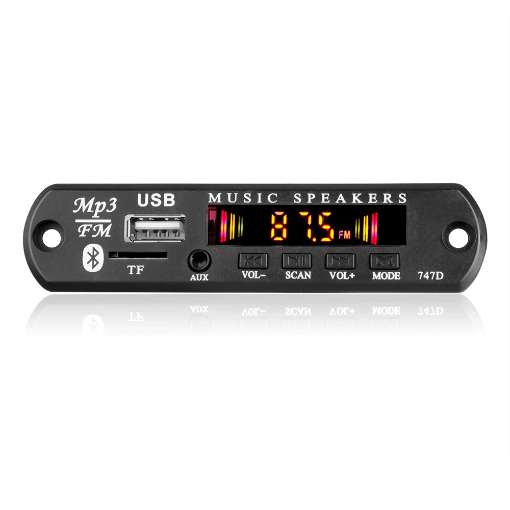 Płyta dekodera MP3 9V-12V bezprzewodowy odtwarzacz MP3 Bluetooth 5.0 z zdalnie sterowanym samochodowym Audio moduł radiowy FM obsługuje USB TF AUX