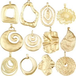 1pc Golden Tone Bohemia Large Broken Heart Hammered Irregular Charm Pendant for DIY Necklace Jewelry Making Findings