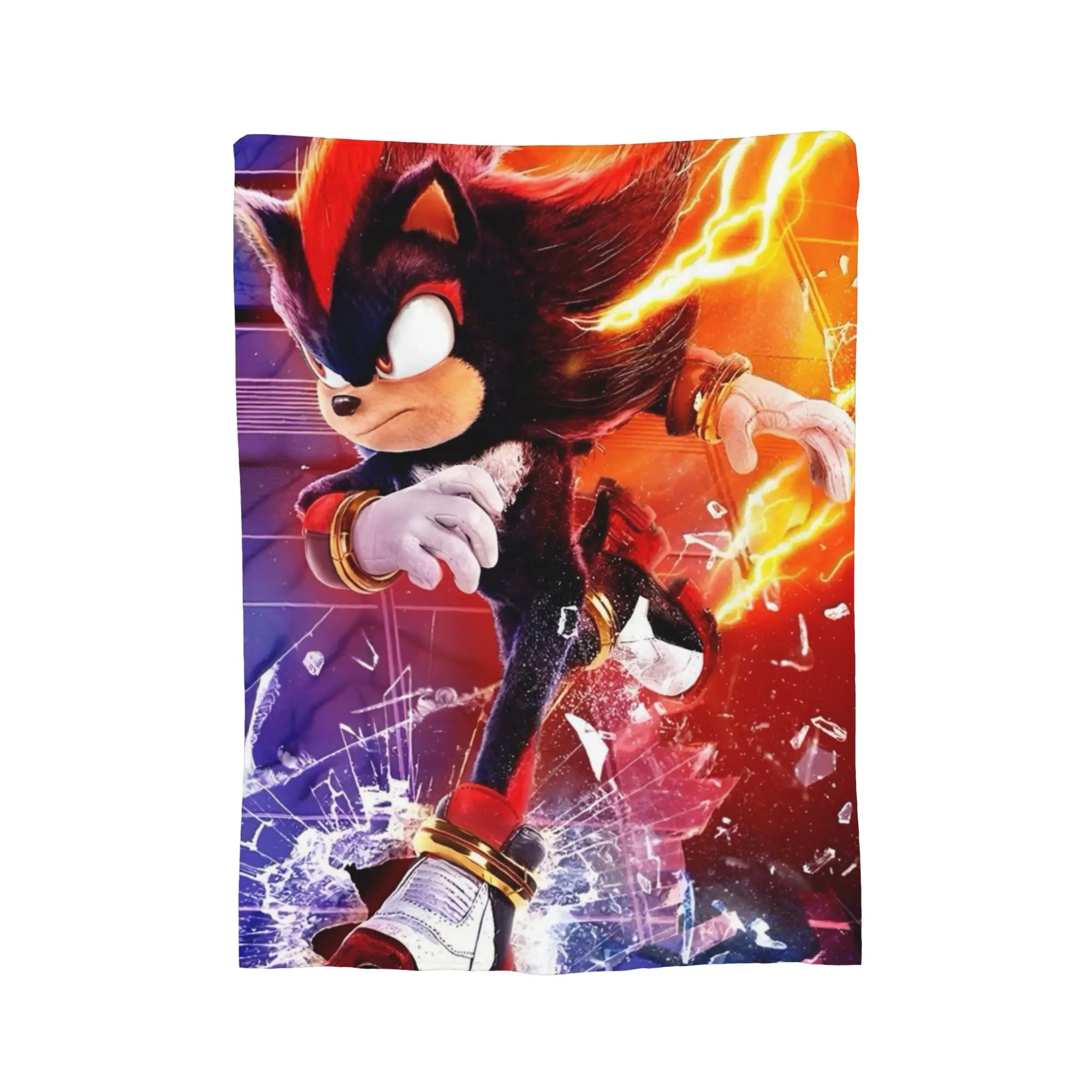 Hedgehog Shadow Blanket Flannel Game Lightweight Throw Blanket for Bedroom Sofa Bedspread