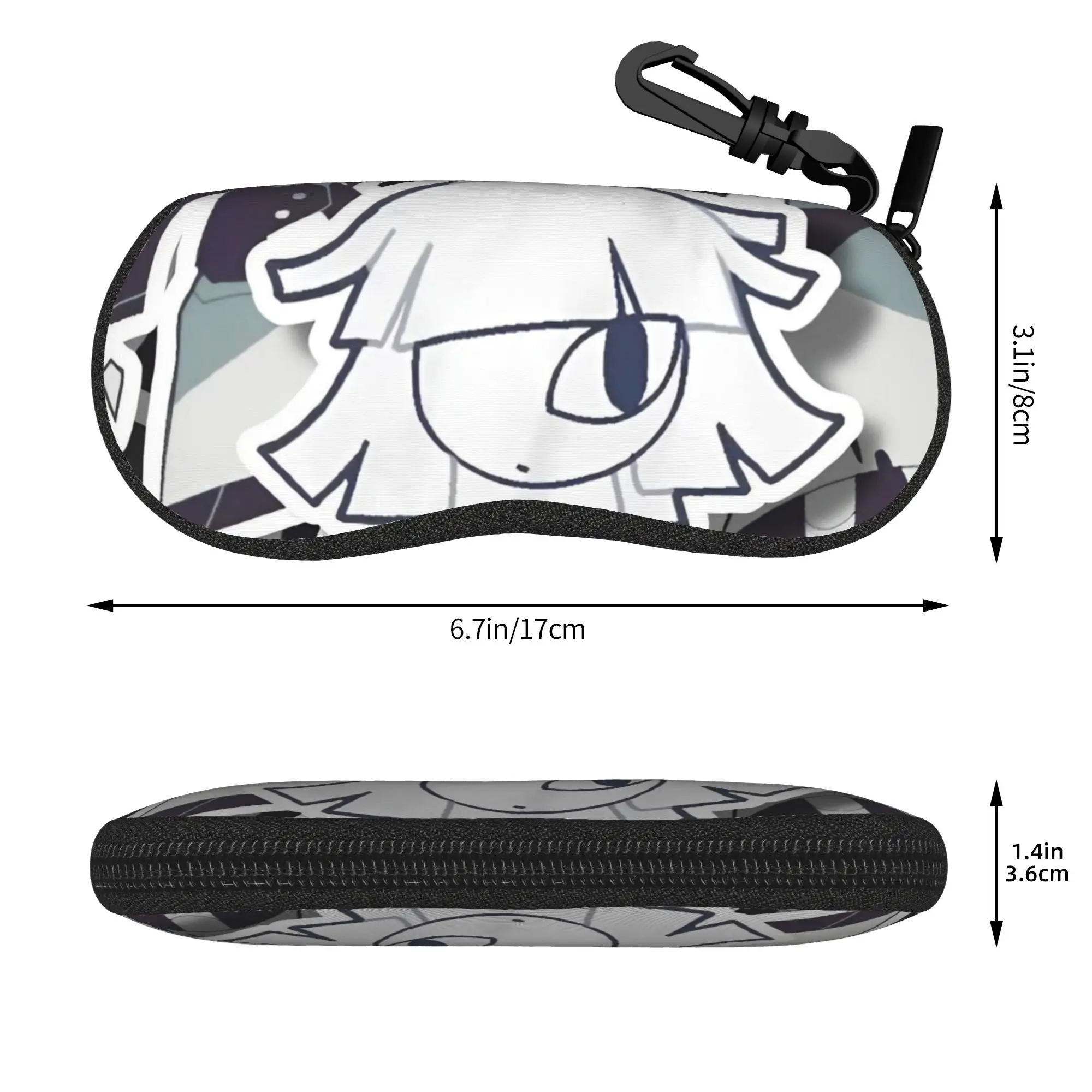 Miss Circle Collage  Glasses Case Men Women Fashion Zipper Fundamental Paper Education Eyeglasses Box Sunglasses Box