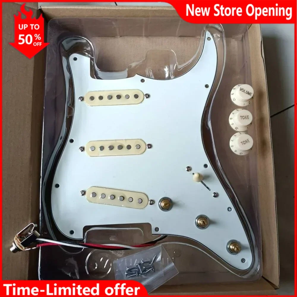 

Prewired Loaded Pickguard With Coil Splitting SSS Alnico5 Pickups Set For ST Electric Guitar