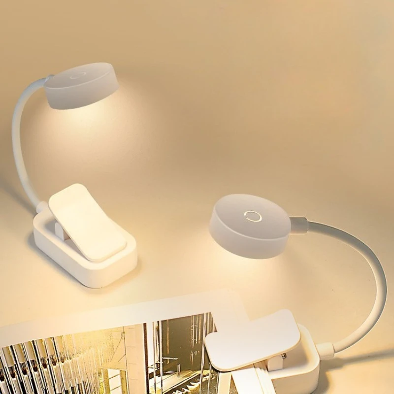 

Новая стильная светодиодная USB-лампа для чтения с клипсой, настольная лампа для защиты глаз, портативный ночник для спальни и кабинета