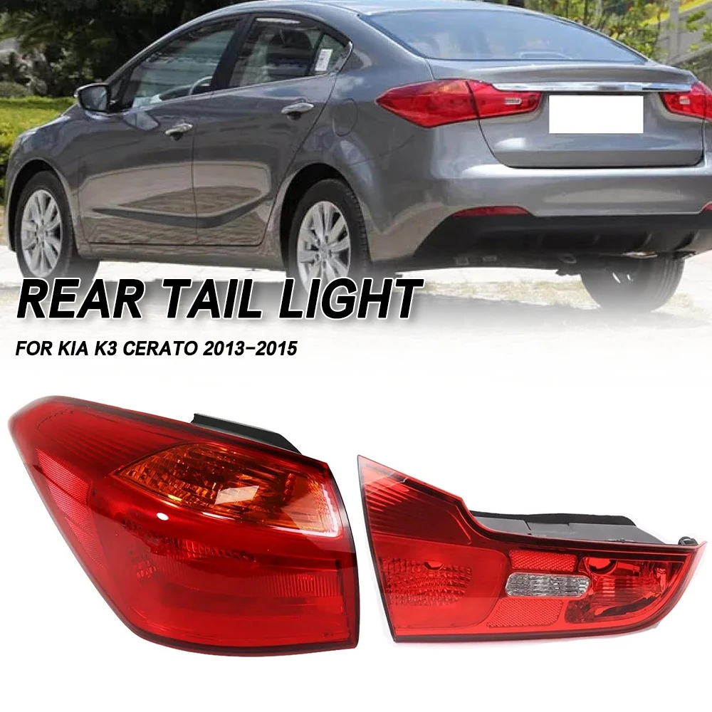 

Left/Right Side Car Tail light Rear Bumper Light Stop Brake Lamp Turn Signal Warning For Kia KIA K3 Cerato 2013 2014 2015