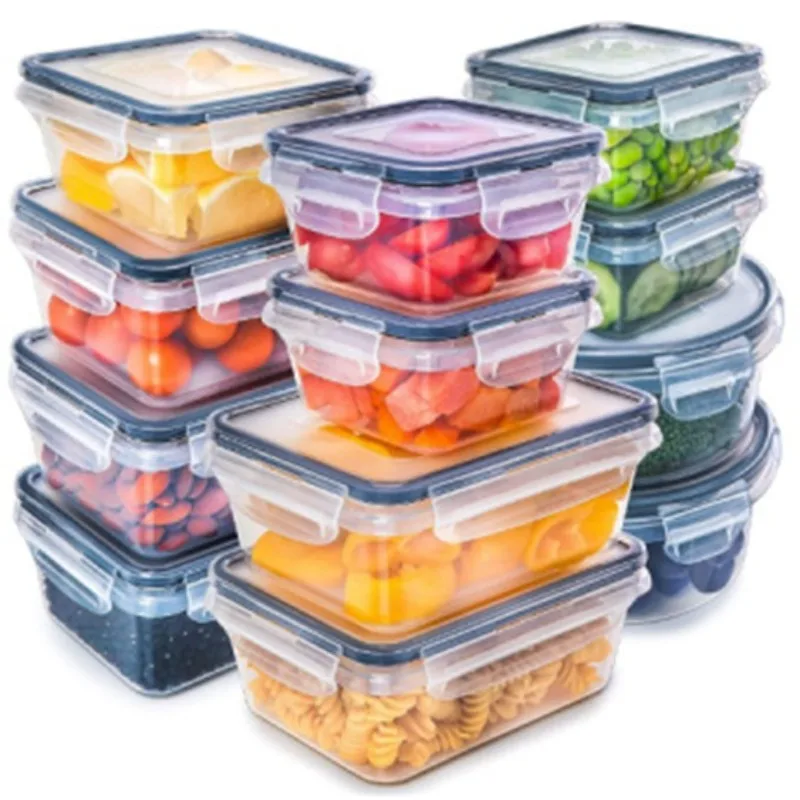 Kitchen Food Containers 12pcs-set,BPA FREE Lunch Box Sugar Cereals Storage Container