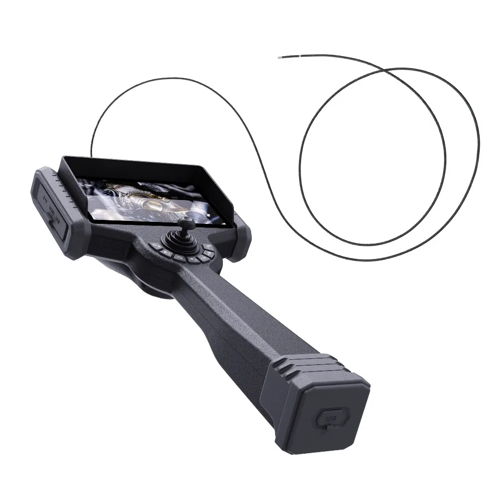 1080P Flexible Endoscopic 360° Coverage Industrial IP67 Borescope Hole Videoscope 6'' Mini CMOS SD Card