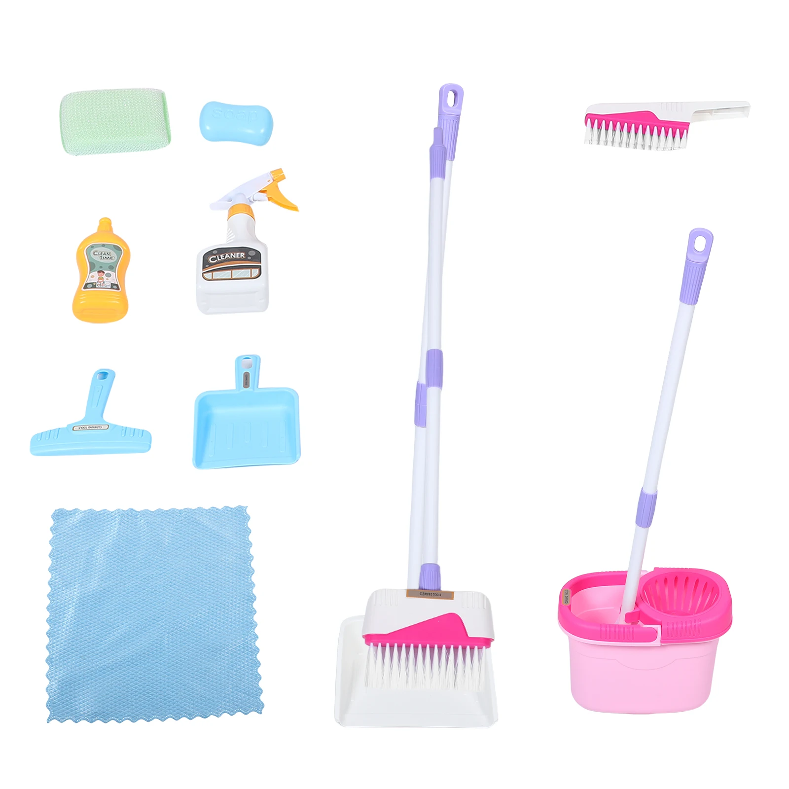 

Cleaning Tools Toys Kids Small Broom Dustpan Mini Set Toddler Household Playset Montessori Supplies Realistic Role Play