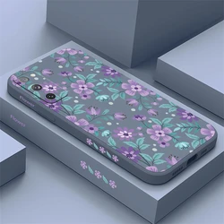 Find X5 Lite Liquid Matte Shockproof Case For OPPO Find X5 Lite X3 X2 Pro X3 Neo Fashion Flower Pattern Silicone Soft Cover