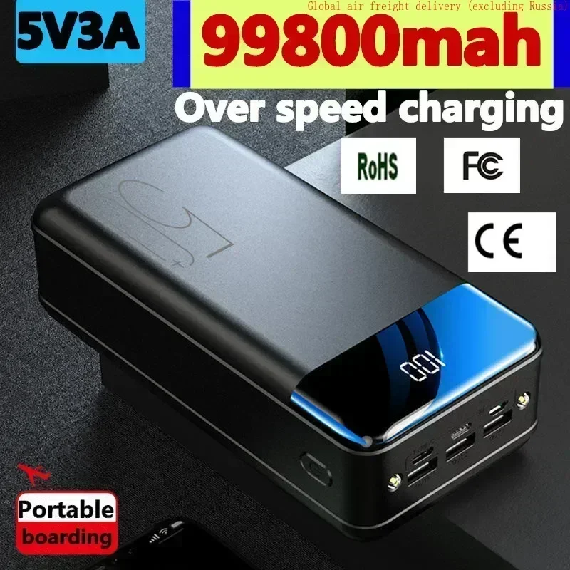 brand-new  Enhanced Fast Charging 99800/100000 mAh Power Pack Large Capacity Mobile Power Bank Universal 5V Super Fast Charging