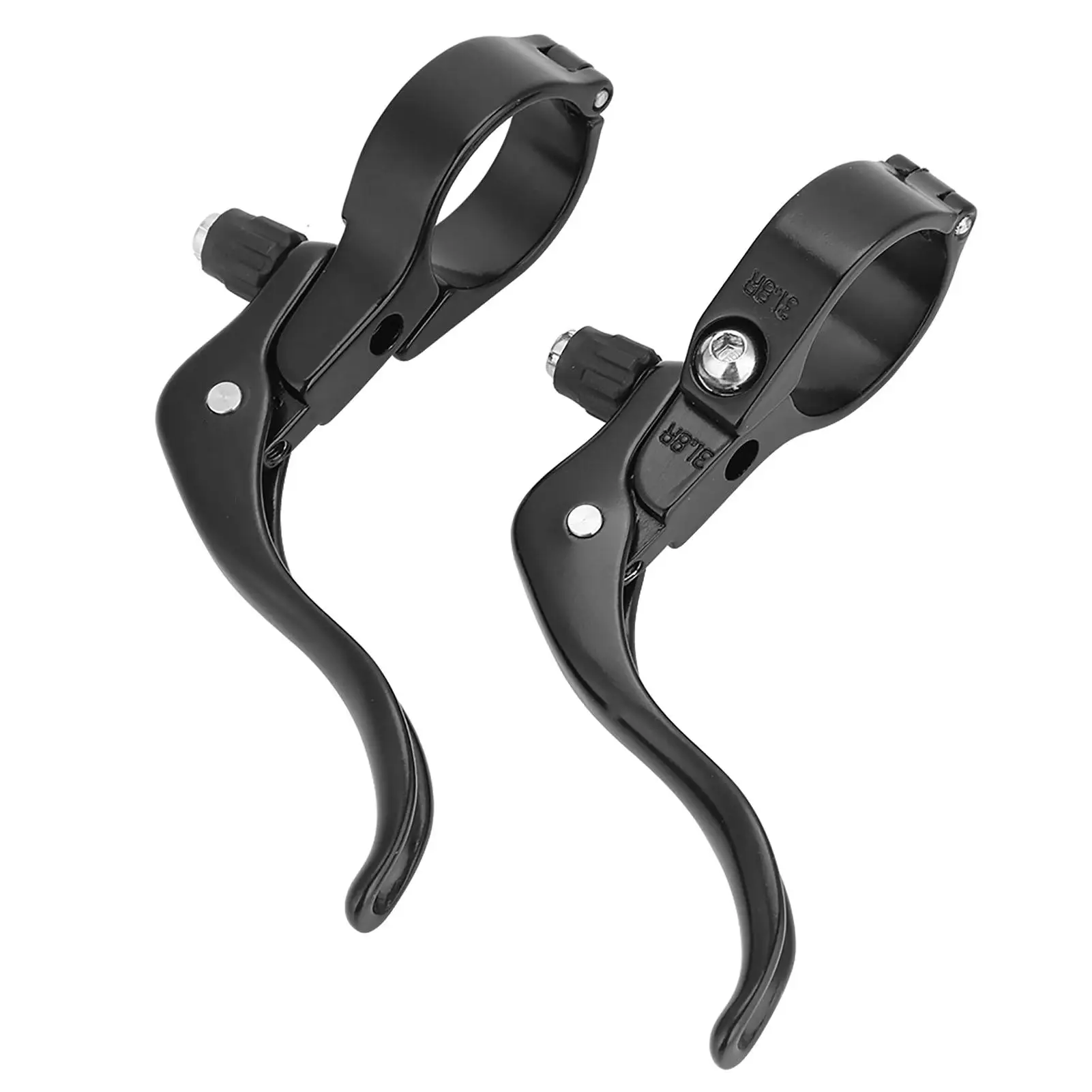 1 Pair Lightweight Aluminum Alloy Road Bike Brake Lever Set 31.8mm Accessory(Black)