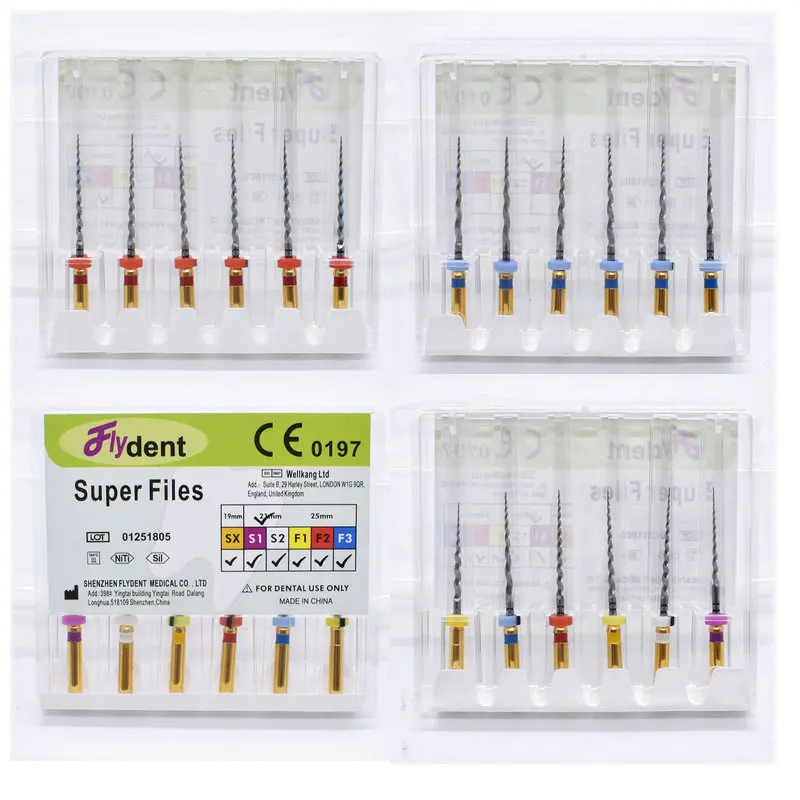 Dental Super Files Endo Rotary Files Endodontic Niti Files 21Mm 25Mm Nickel Titainium Instrument Sx-F3 Dentistry