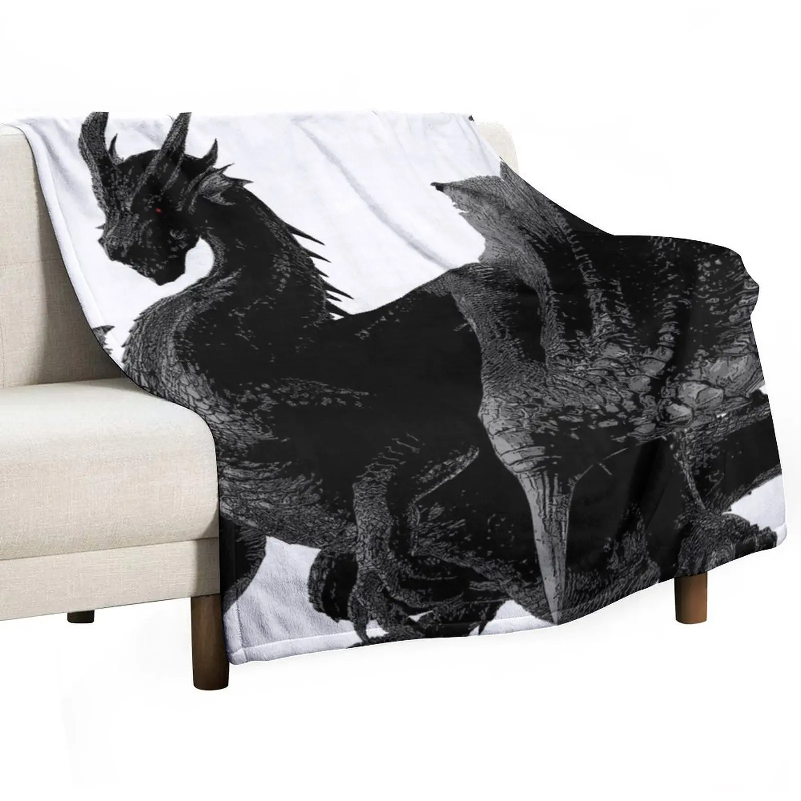 

Fatalis 3 (ミラボレアス) (Miraboreasu) Throw Blanket Softest For Decorative Sofa Camping Luxury Blankets