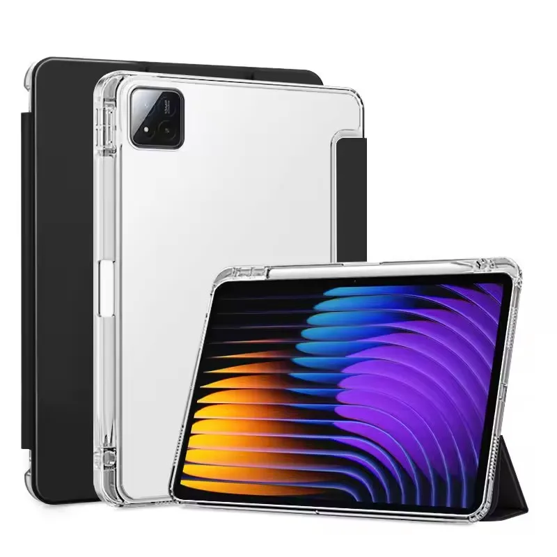 

Funda For Poco Pad X1 Case with Pencil Holder PU Leather Soft Back Folding Stand Cover For Coque Poco Pad X1 11.2 inch Case