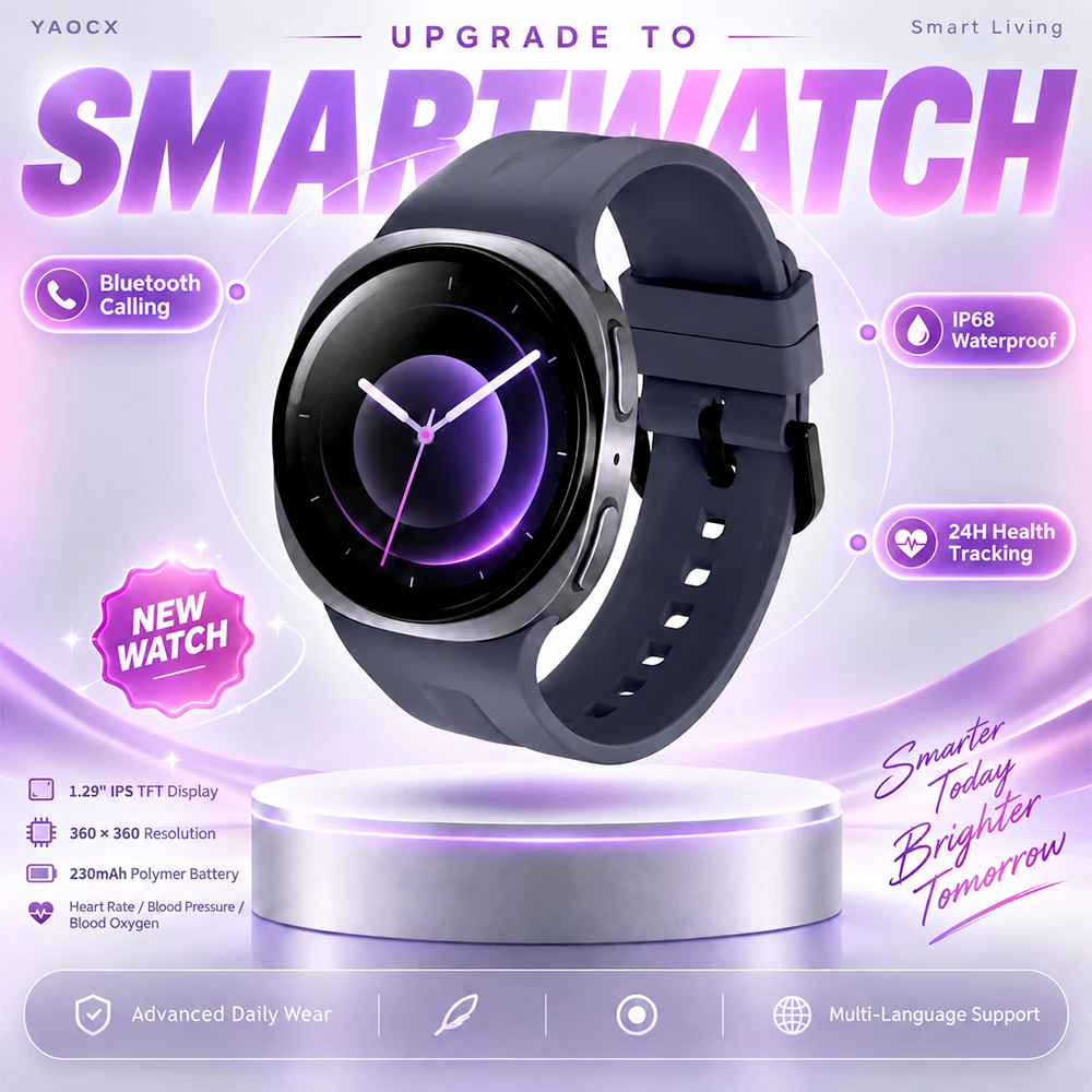 Watch 9 Mini Smartwatch Large Clear Screen Sports Fitness Tracker Real-Time Heart Rate Sleep Monitoring IP68 Waterproof 2026