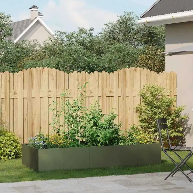 Jardinière en acier laminé à froid pour jardin, balcon et terrasse : jardinière surélevée moderne avec fond ouvert et stabilisation intégrée.