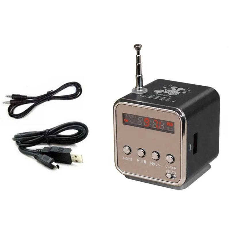 TDV26 Card Slot Bluetooth Speaker with U Port, Touch Screen, Portable Outdoor Sports Speaker, Subwoofer, Mini Design