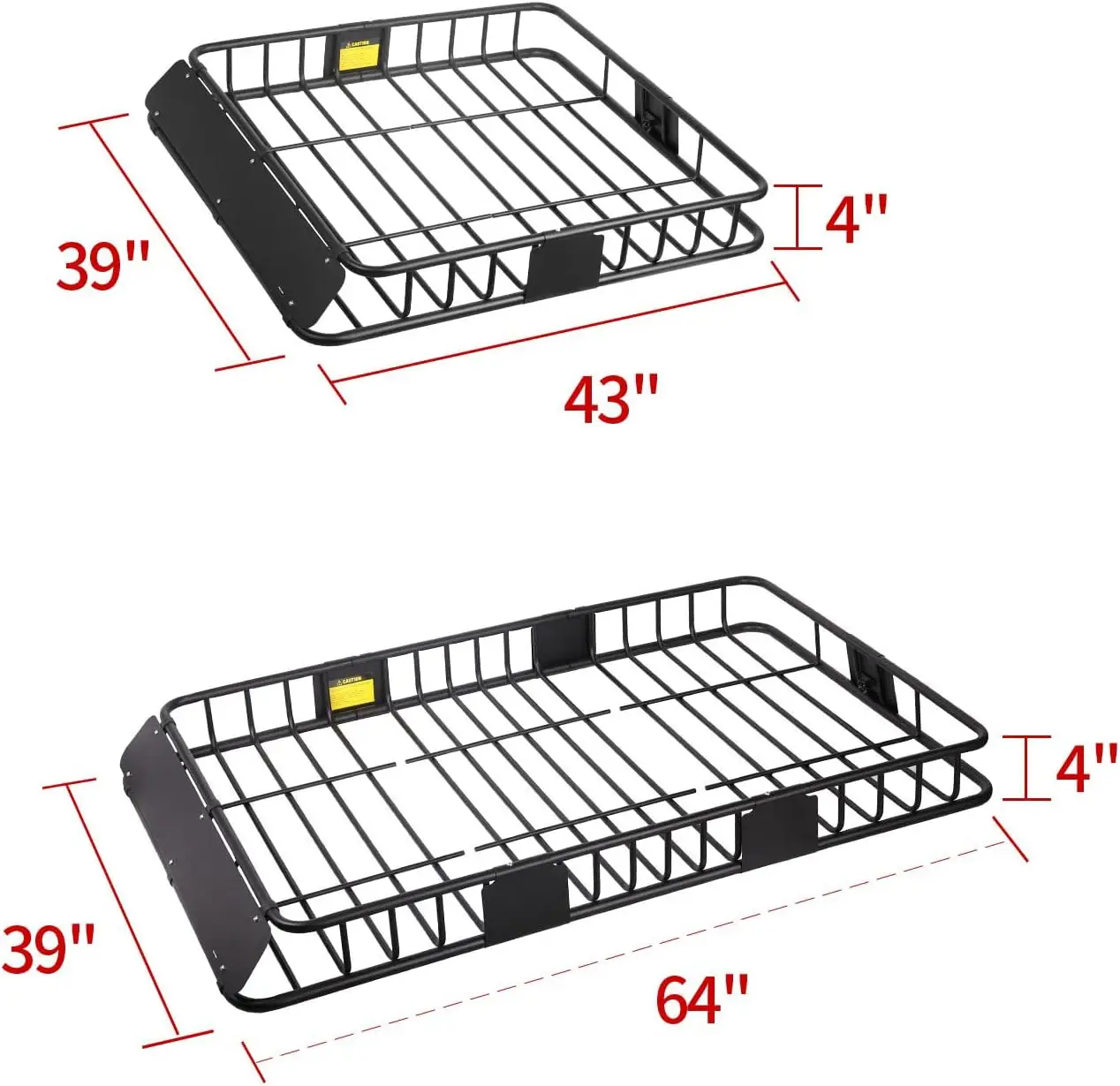 Leader Accessories Roof Rack Cargo Basket with Capacity Car Top Luggage Carrier 64