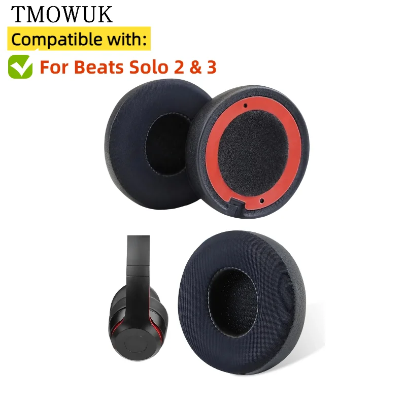 

Replacement Ear Pads Cushions for Beats Solo 2 & 3 Headphone Soft Memory Foam Pads/Earpads TMOWUK
