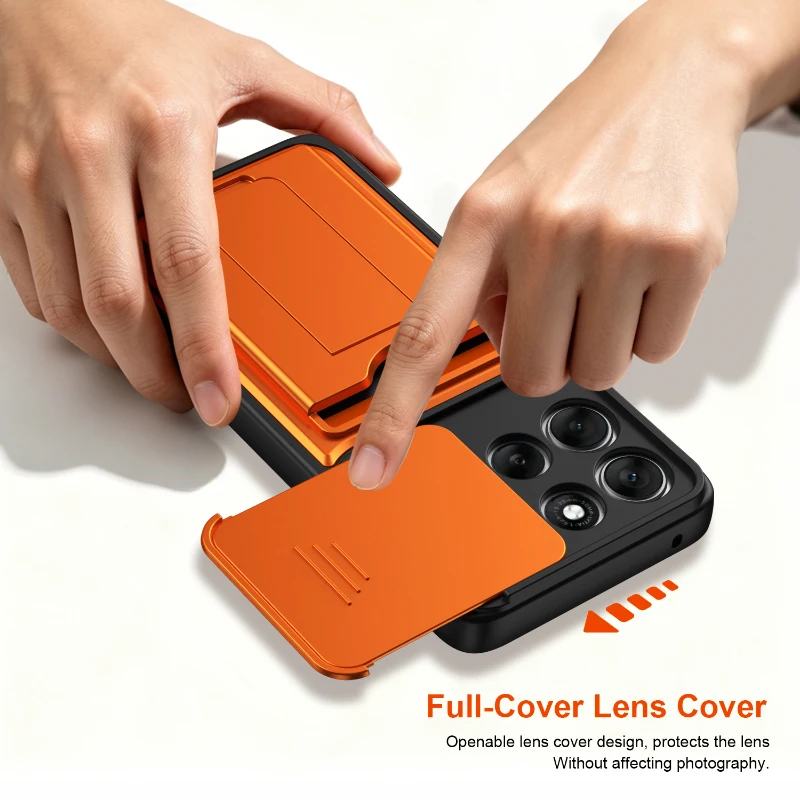 Solid Color Wallet Card Slot Bracket Phone Case For Motorola Moto G96 G86 G85 G67 G57 G56 Power Edge 70 60 Pro 50 Fusion Cover view 5