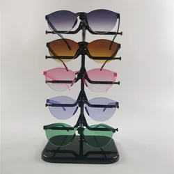 Double Row 5 Pairs Of Counter Glasses Display Stand For Sunglasses Sunglasses Display Stand Props Storage Stand 5 Floors Home