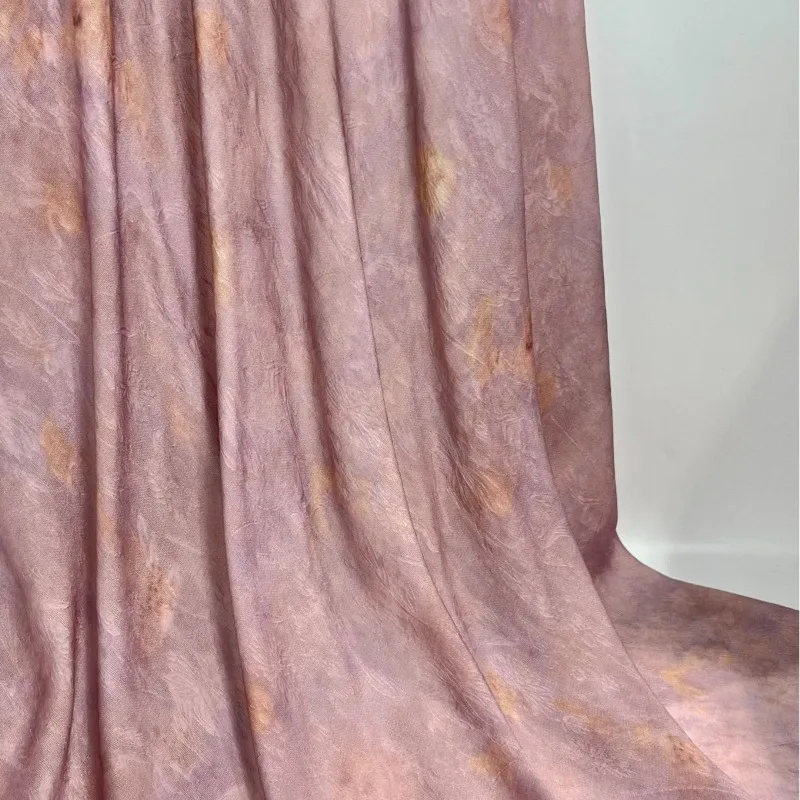 

Фиолетовый, розовый, фиолетовый, вискозный жаккардовый принт, легкая дышащая блузка в китайском стиле, весна-лето, влагоотводящая ткань