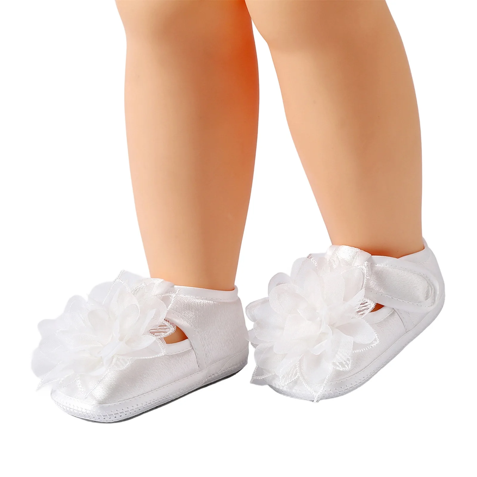

Baby Girl Crib Shoes Cute Flowers Non-slip Soft Soles Mary Jane Shoes Casual Walking Shoes for Newborn Toddler
