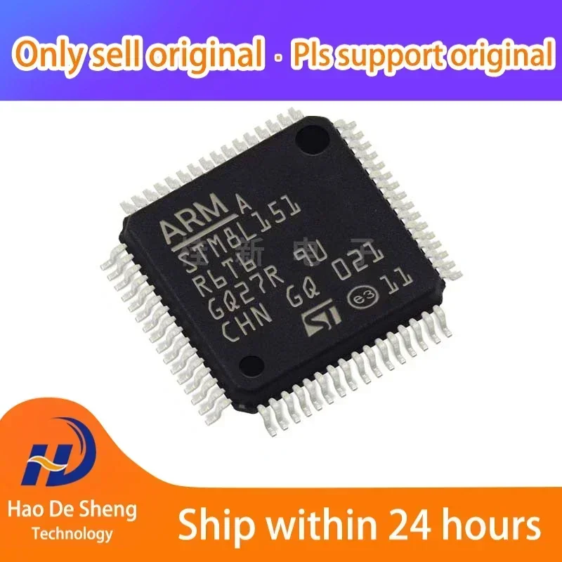 10PCS/LOT STM8L151R6T6TR  STM8L151R6T6  QFP64 New original in Stock