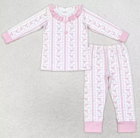 

Christmas Long Sleeve Shirt Pants Sleepwear Set Fall Winter Girls Clothes Nightwear Outfit