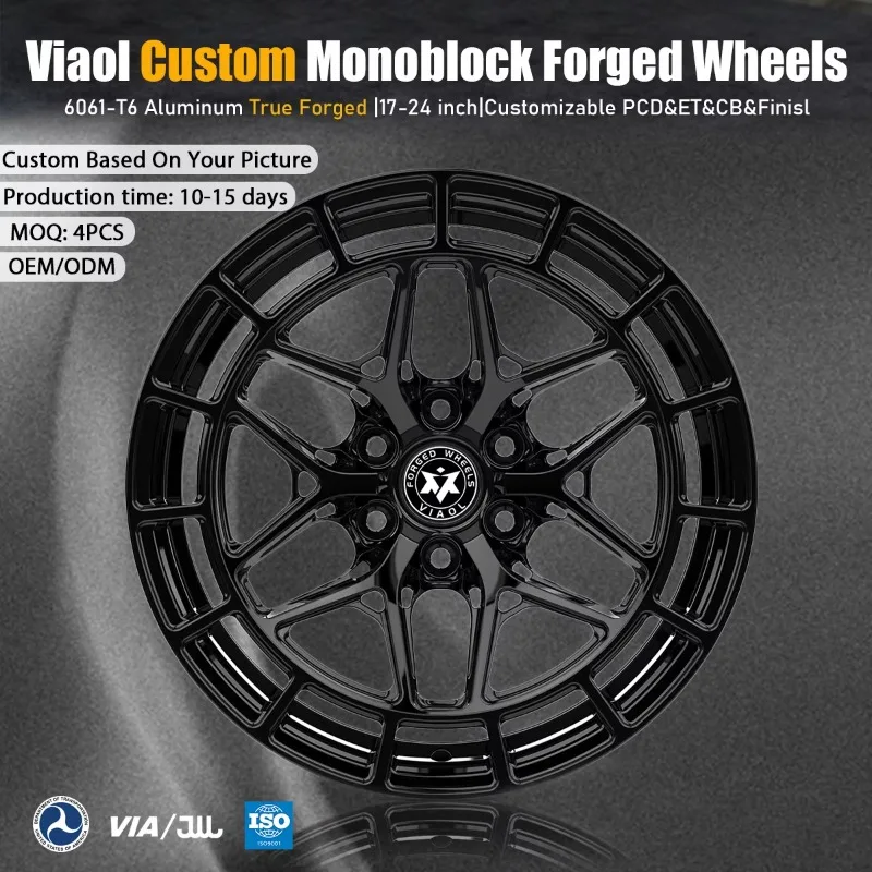 Car Land Rover Deep Concave Custom Forged Rims 19 20 21 22 Inch 5x112 For BMW E60/F20 Gloss Black Pocketed For Tesla