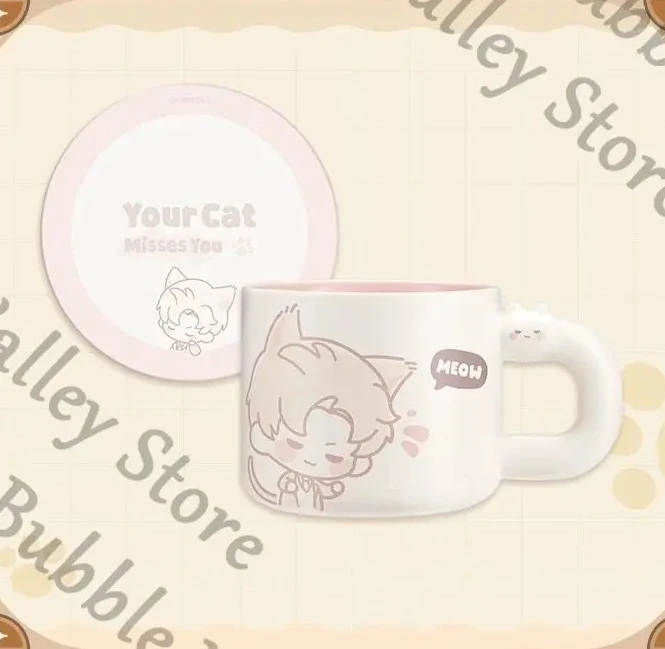 

Аниме натуральная любовь и глубокое пространство Caleb Sylus Xavier Rafayel Zayne косплей мультфильм кошка керамическая метка чашки стаканный подарок