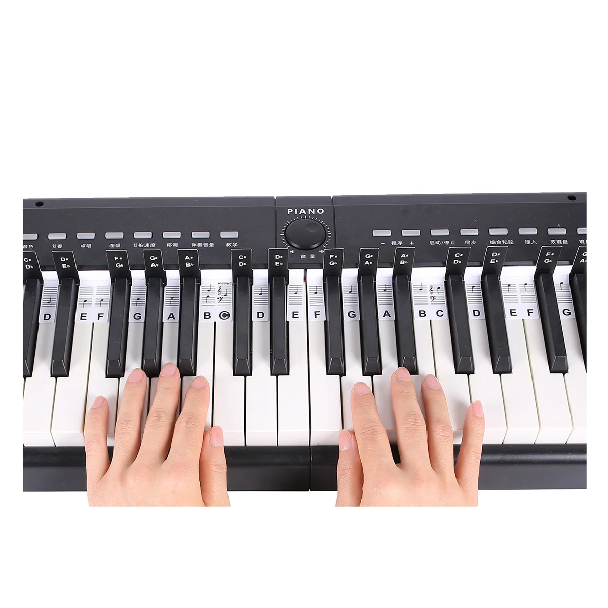 2 PCS 88 Keys Removable Piano KEY Labels Piano Keyboard Stickers Piano Notes Marker for Beginners Students Multicolor