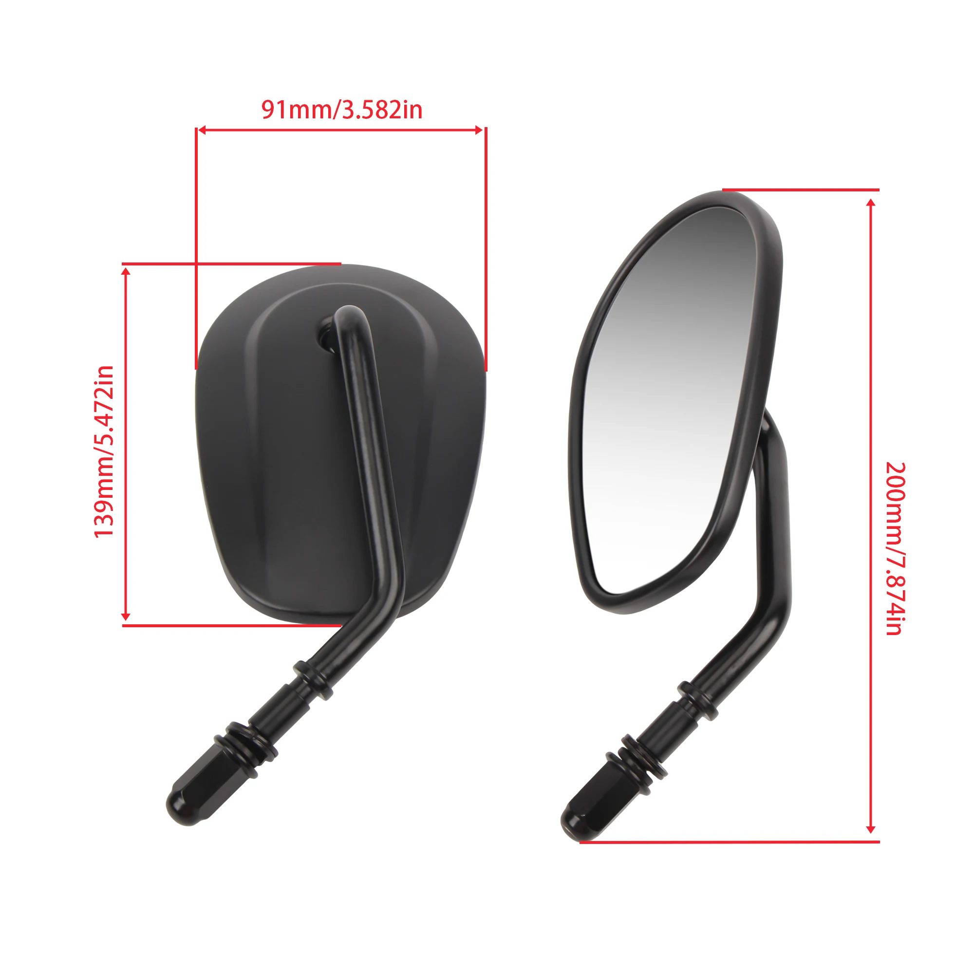 For Harley Motorcycle Rear View Rearview Side Mirrors for Touring Road King Road Glide Sportster 883 1200 Dyna Heritage Softail