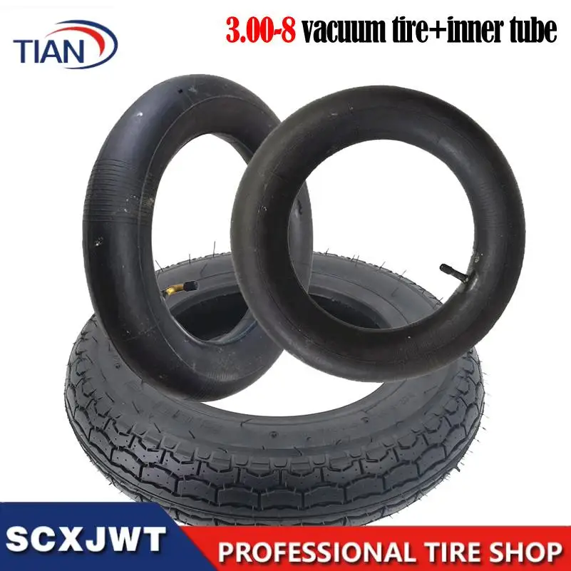 Wear resistant thickness 3.00-8 vacuum tire belt layer 3.00-8 inner tube, suitable for motorcycle tire replacement