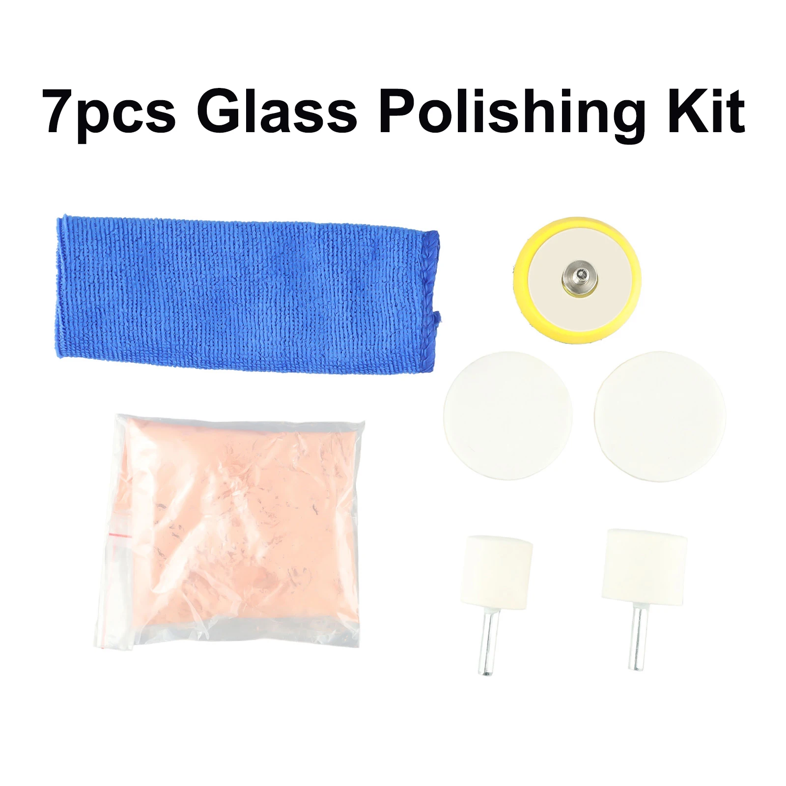 1set Scratch Remover Glass Polishing Kit Universal Cerium Oxide Powder DIY Repair Kit Kit Polishing Wheel Set Accessories