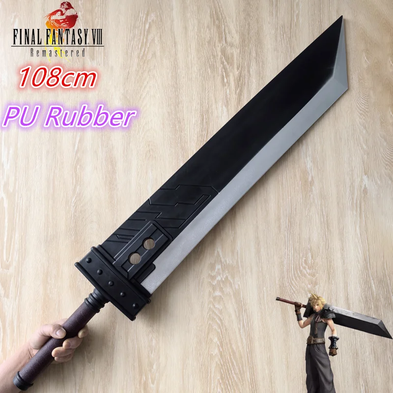 1:1 Cosplay Sword Cloud Strife Buster Sword Remake Sword Knife Prop Model Safety PU Zack Fair Weapon 108cm