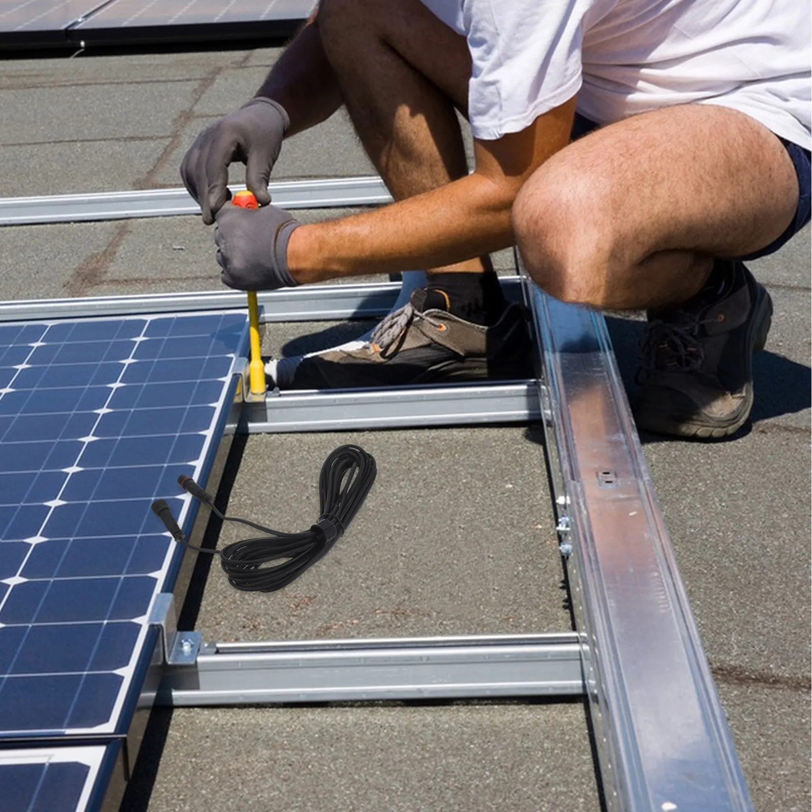 

Уличный солнечный светильник с удлинительным кабелем 5 м, провод для садового ландшафтного освещения