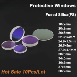 10Pcs/Lot Laser Protective Lens 18x2 27.9x4.1 30x5 34x5 37x7 1064nm for Raytools Bodor Precitec WSX HSG Laser Head