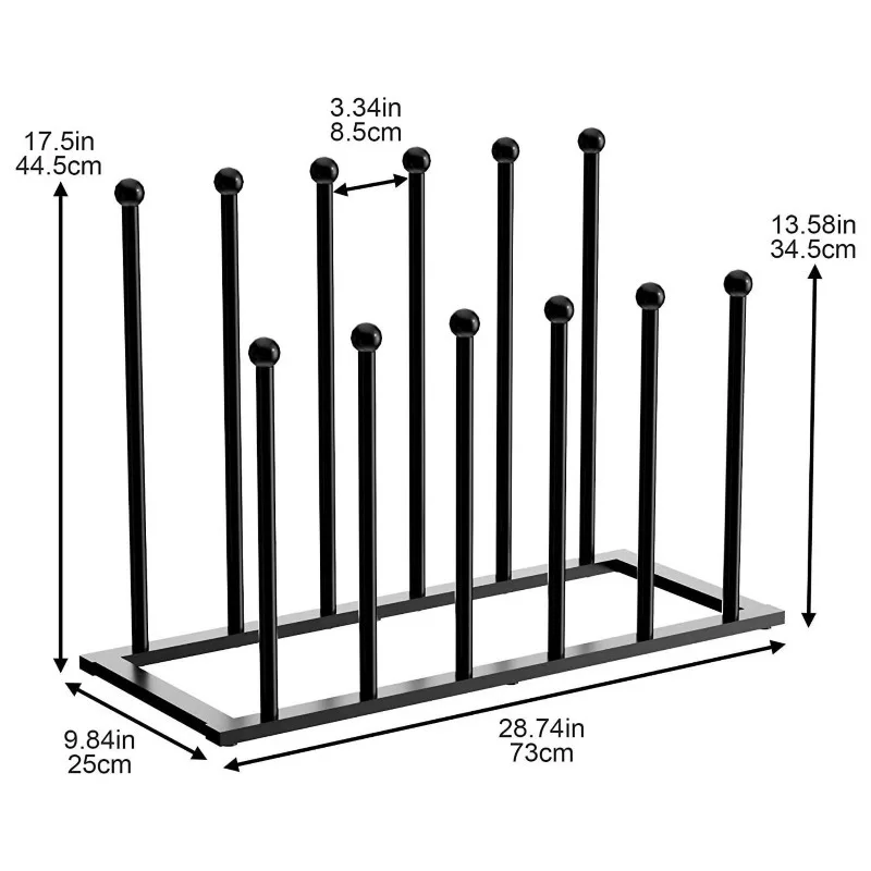Modern Metal Boot Stand Household Tall Short Footwear Storage Rack