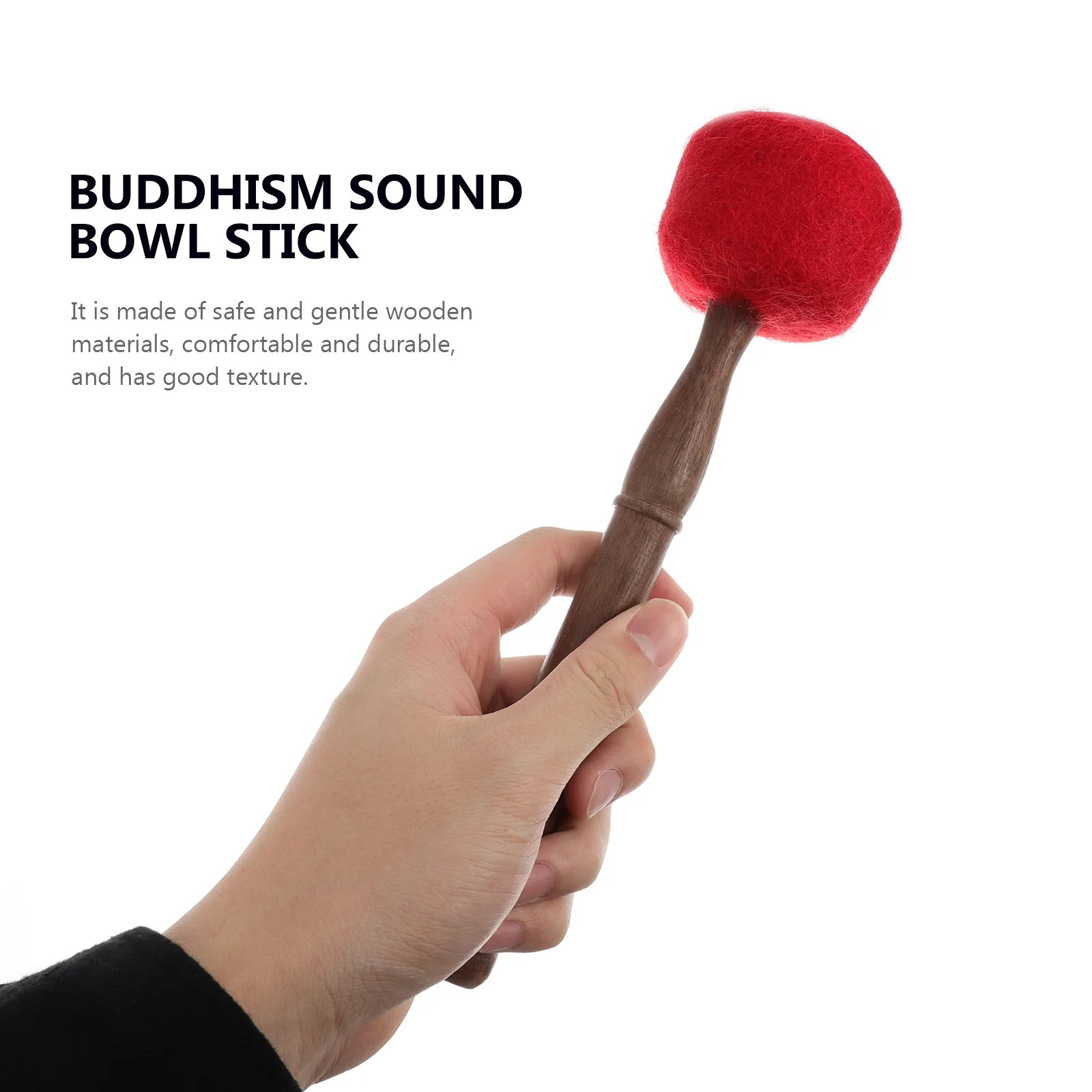 

Bowl Stick Stickers Sound Meditation Singing Tubular Buddhism Wood Percussion Instrument Parts Chanting Accessory Mallet