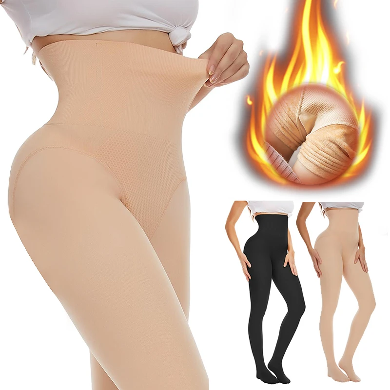 

THICK Womens Thermal Underwear Pants Leg Shaper Fleece Lined Leggings Keep Warm Winter Long Pant High Waist Tummy Control Tights