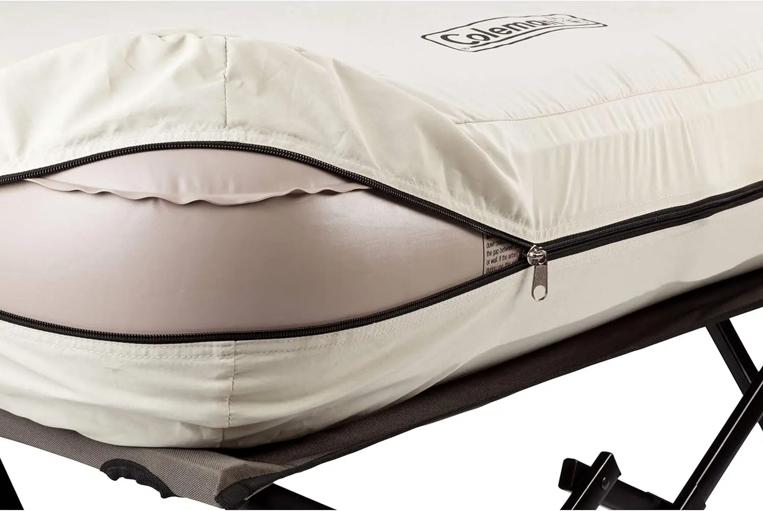 Coleman-Lits de camping pour adultes avec matelas à air, ensemble de matelas à air pliants, pompe à piles et table d'appoint