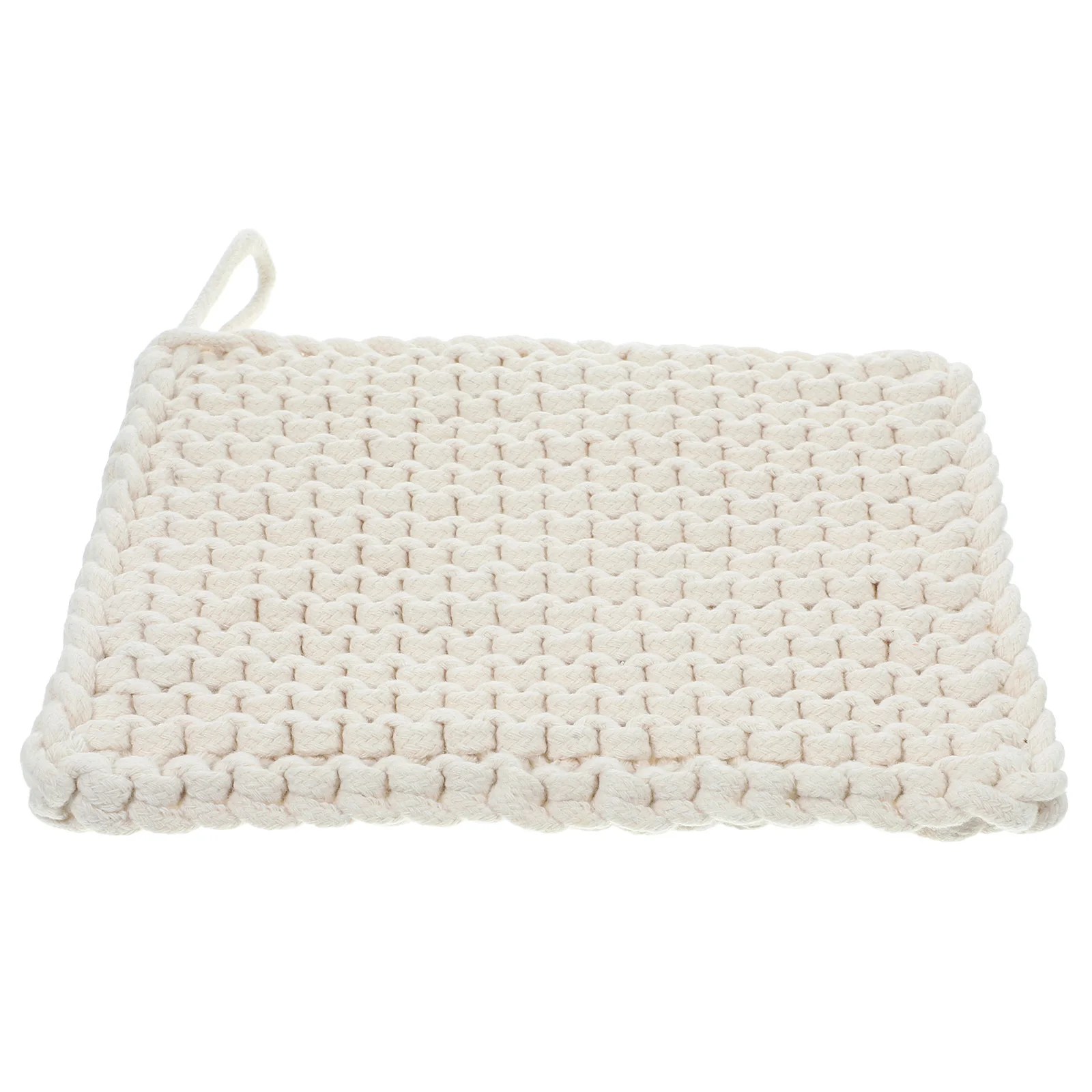 

1pc Cotton Woven Cotton Mat Square Cup Table Protection Cup Pad Kitchen Decor Woven Bowl Pad Pot Holder Bowl Cushion