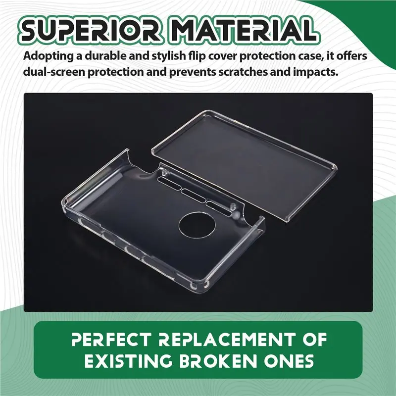 10X For AYN THOR TPU Case Transparent Protective Shell For Dual Screen Flip Game Console Portable Protection-Y44A