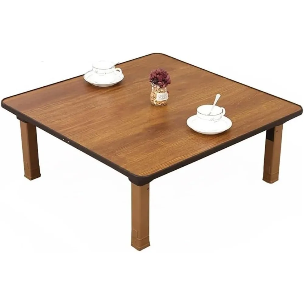 Japanese-Style Square Folding Tea Coffee Table,Small Desk, for Tatami Sitting On The Floor Bedroom Bay Window Tea Room