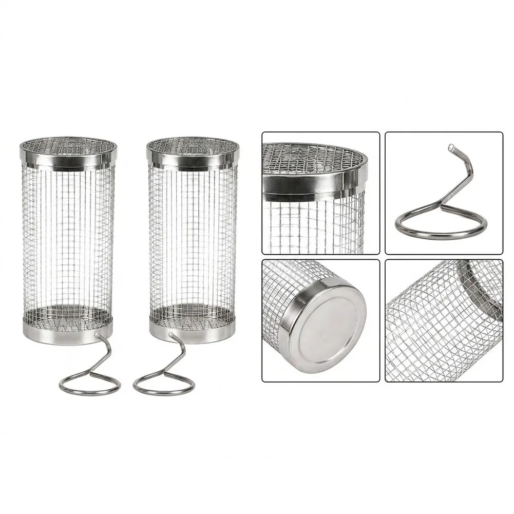 2pcs Composting Stations With Pull Ring Worm Farm For Wiggler Vermicomposting Stainless Steel For Earthworm Composting Bins