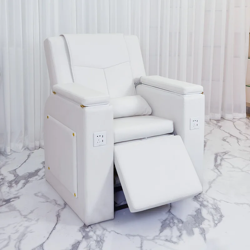 

Chair Spa Furniture Salon Pedicure Stool With Foot Rest Chairs Beautician Pedispa Beauty Institute White Nail Paddy